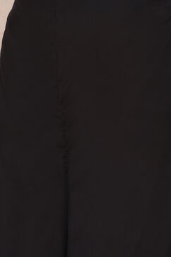 Black Viscose Straight Suit Set image number 2